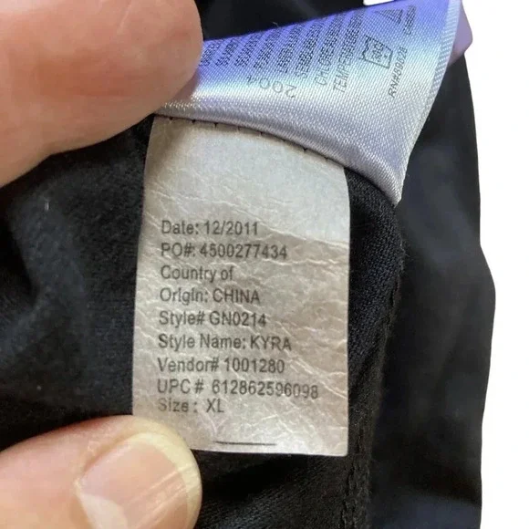 GLO Jeans Fringed Beaded Black Festival Top, Size XL (Junior),‎ w Padded Bra - Picture 7 of 7